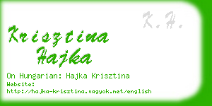 krisztina hajka business card